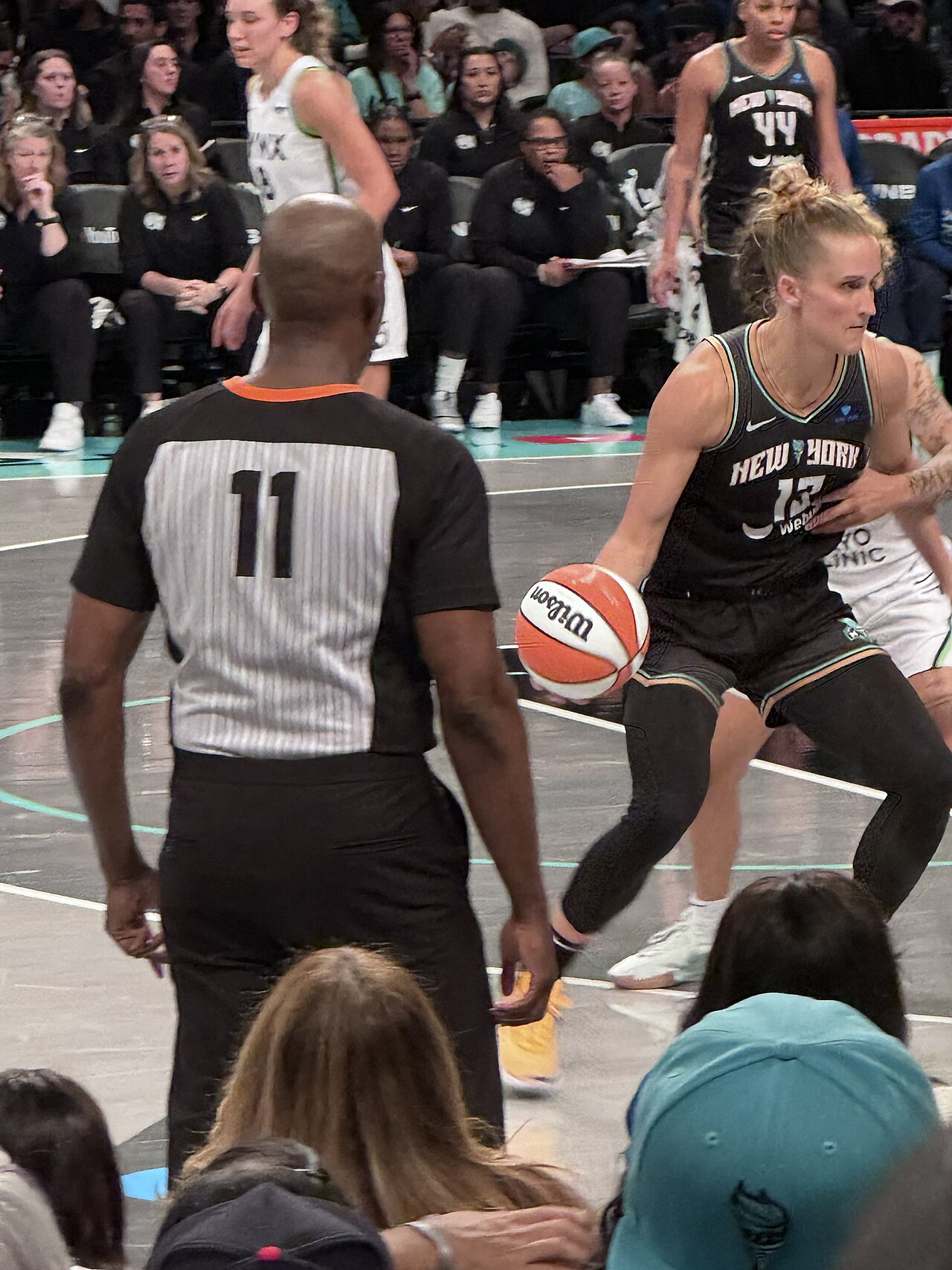 Basketball Referee during WNBA game